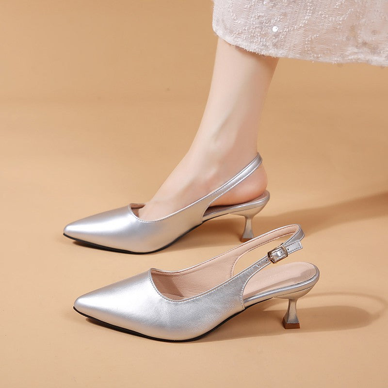 Women Slingback Pumps with elegant slim heel and pointed toe area Ivyshape