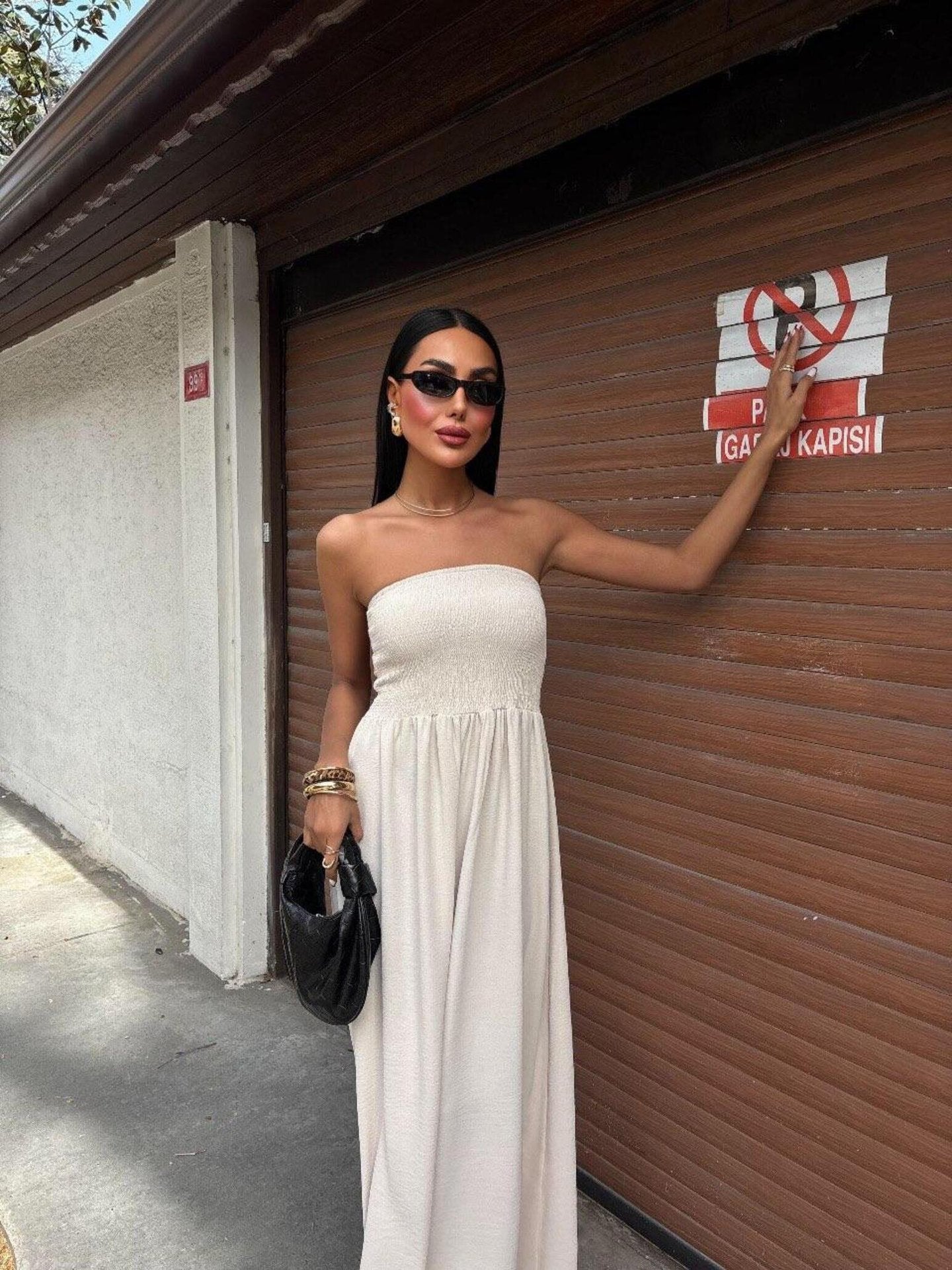 Women’s Maxi Dress with strapless top and flowing skirt Ivyshape