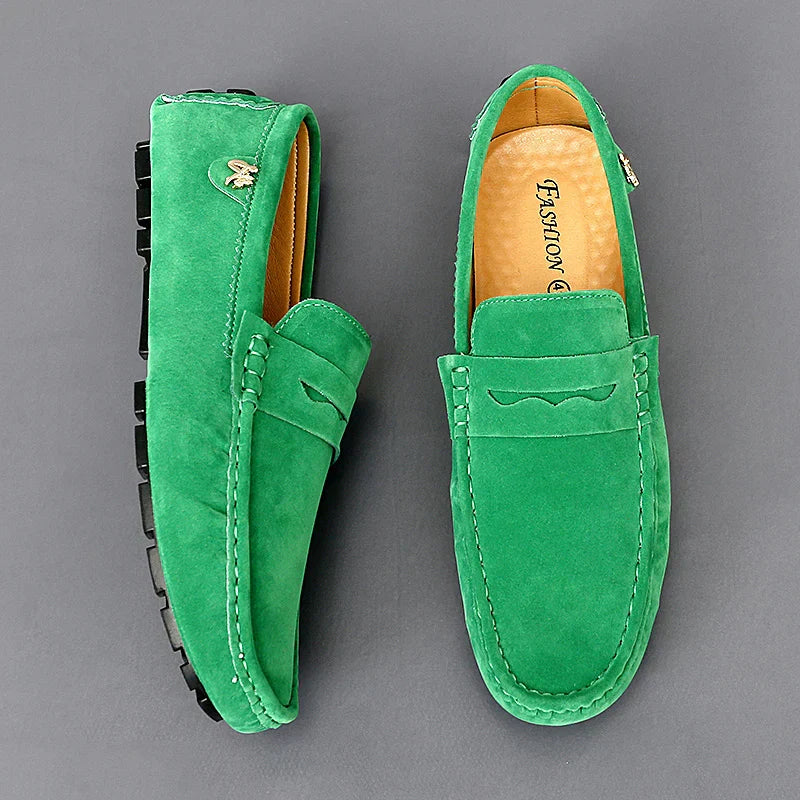 Ivyshape | Slip-resistant suede loafers