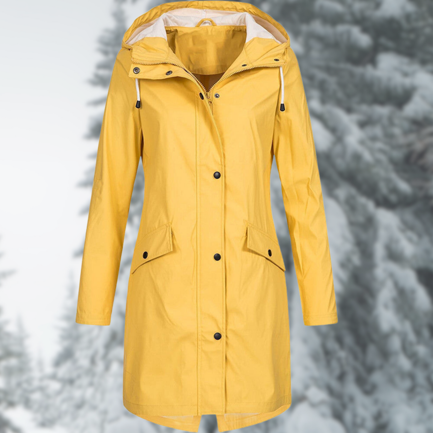 Ivyshape | Parka with Hood Women's Jacket with Practical Pockets