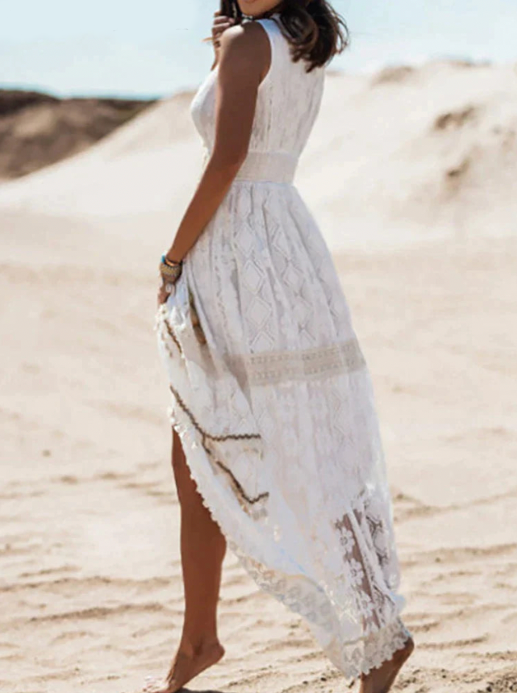 Ivyshape | Graceful Boho Lace Dress for Summer