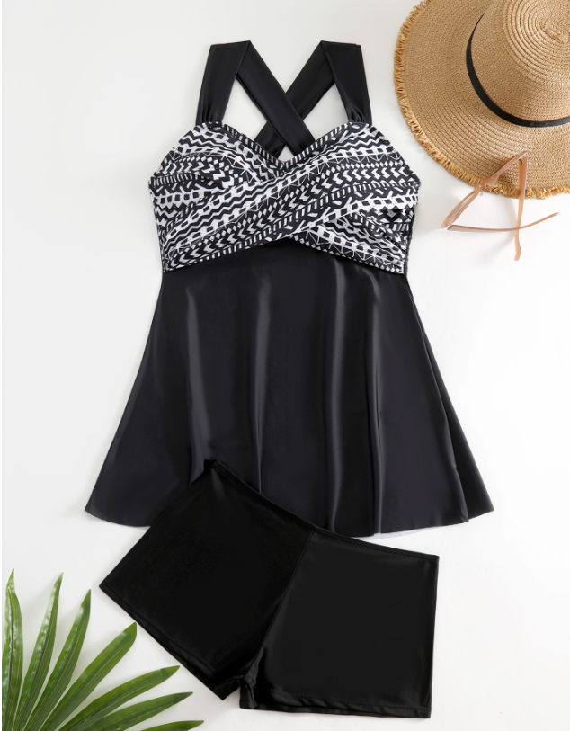 Ivyshape | Elegant swimsuit dress with feminine silhouette