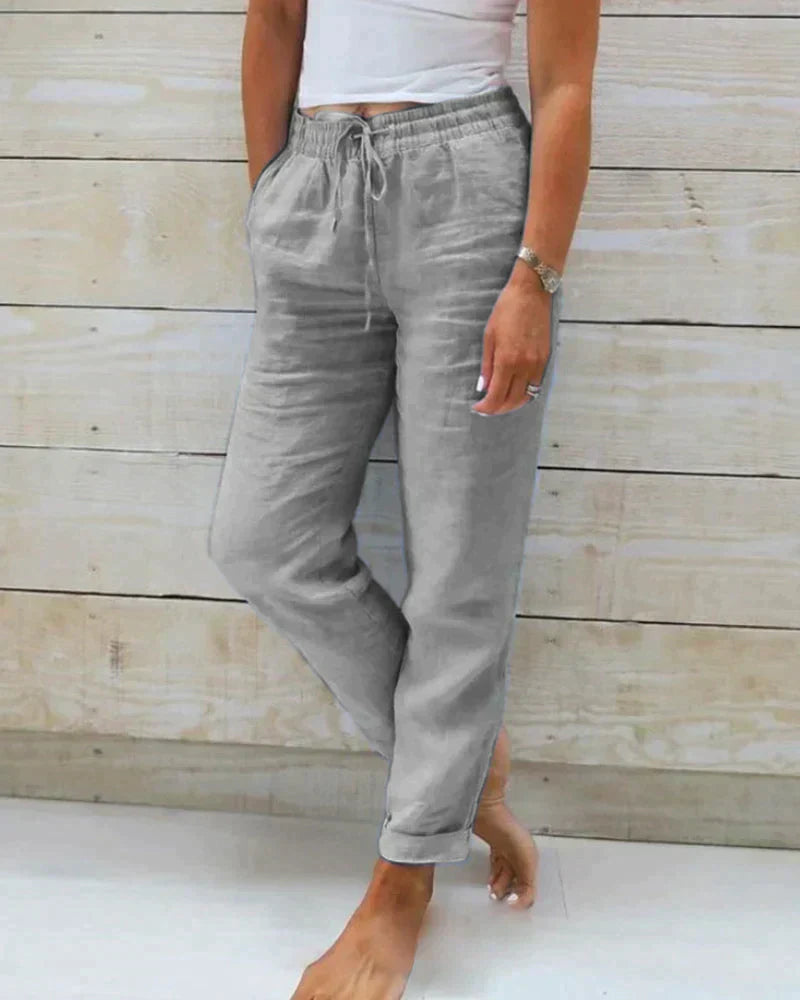 IvyShape | Airy Linen Pants for Summer