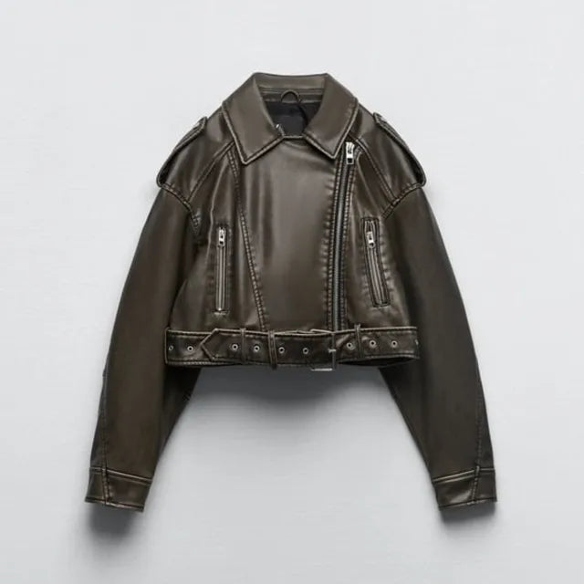 Ivyshape | Modern Short Biker Jacket