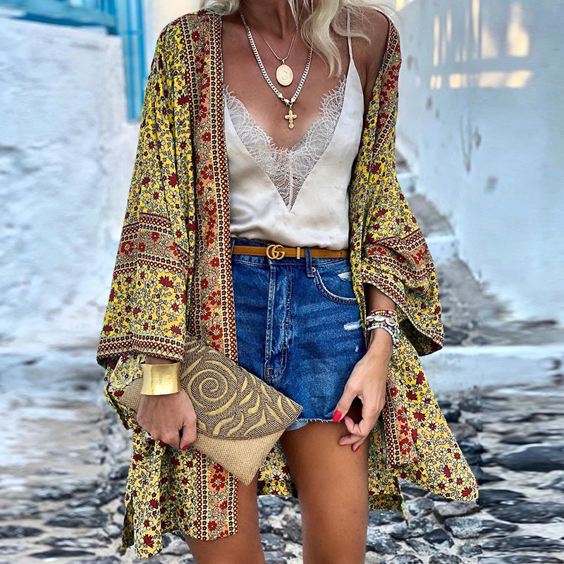 IvyShape | Boho-Kimono A Cheerful, Stylish, And Mid-Length Kimono!