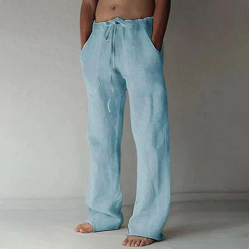 Ivyshape | Men's Baggy Linen Pants
