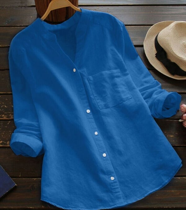 Vera - Casual, loose shirt made of linen-cotton