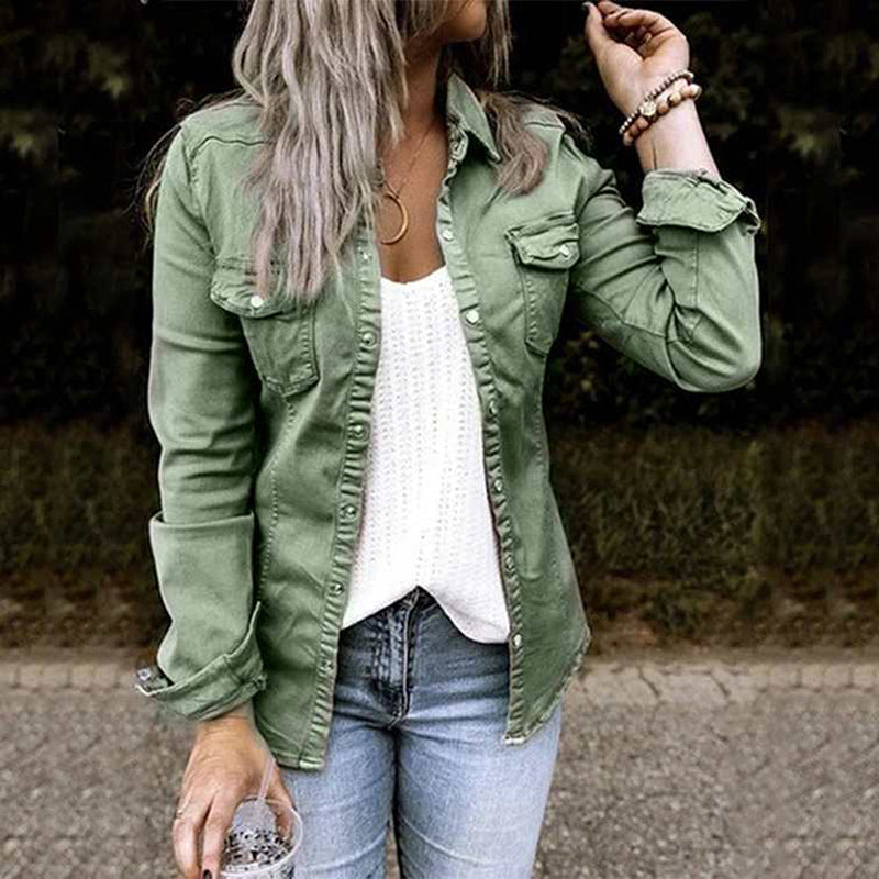 Ivyshape | Fashionable Denim Jacket Women Denim Outfit for Every Occasion