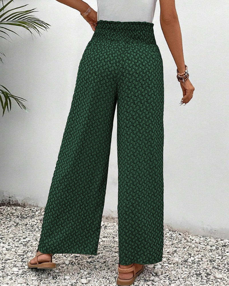 Ivyshape | Women's Pants with Geometric Print