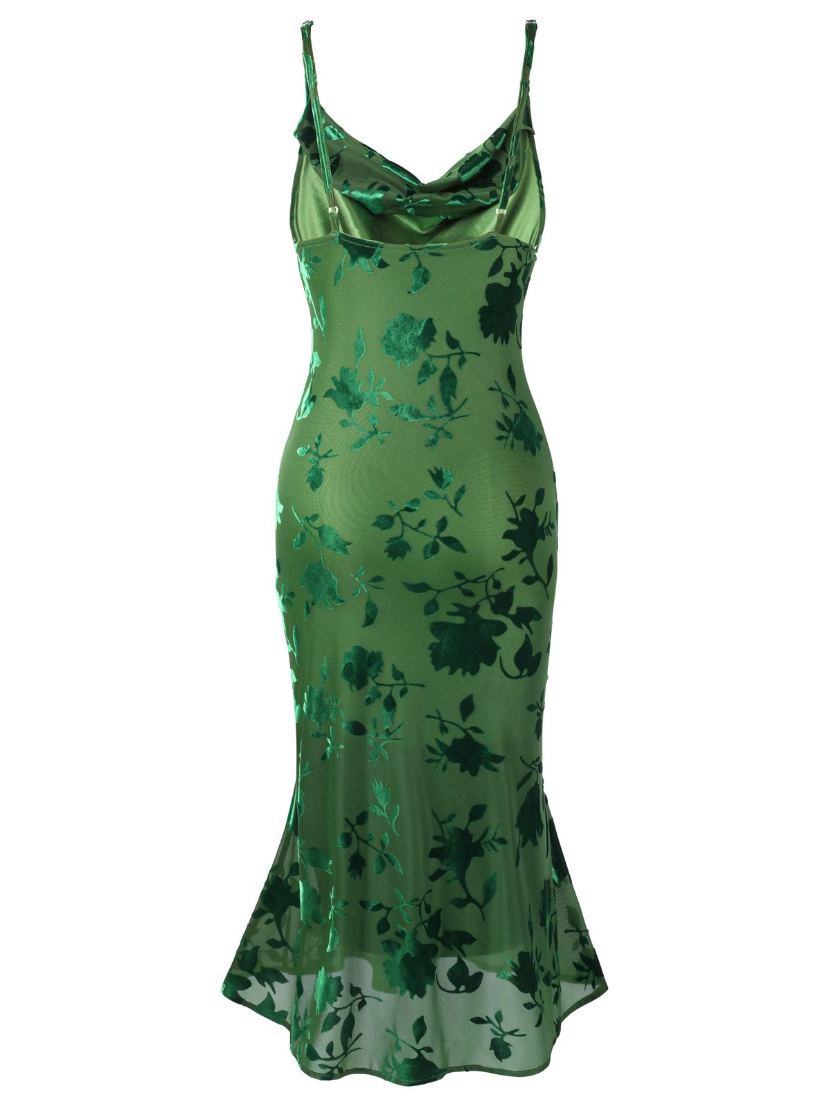 Green Floral Vintage Dress