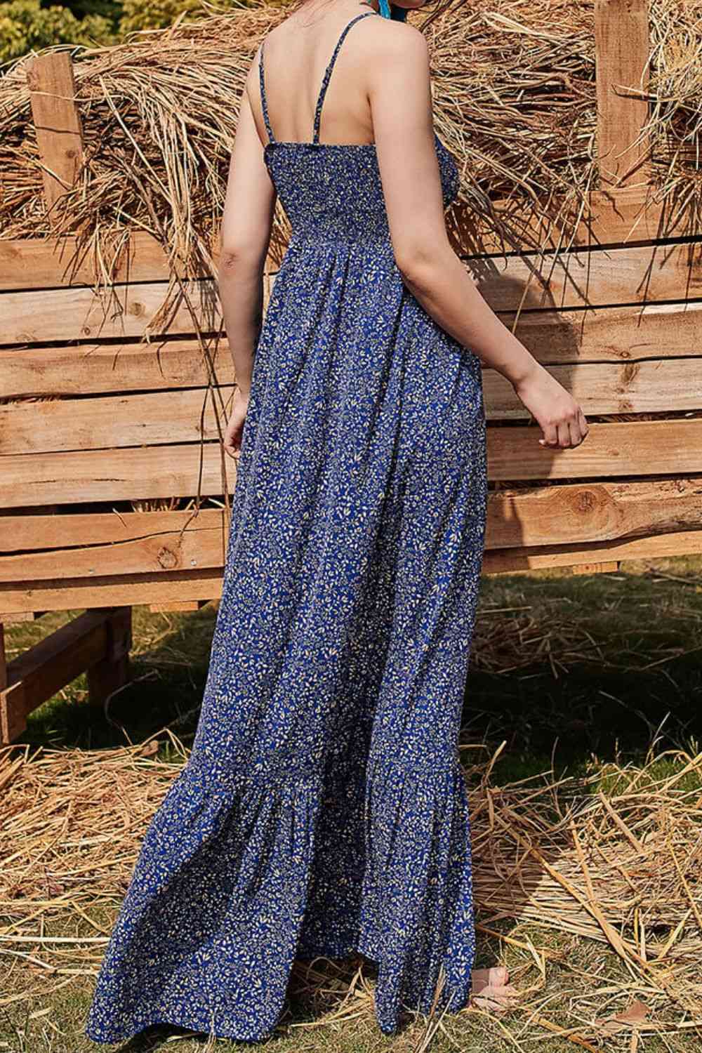 Ditsy Floral Spaghetti Strap Maxi Dress