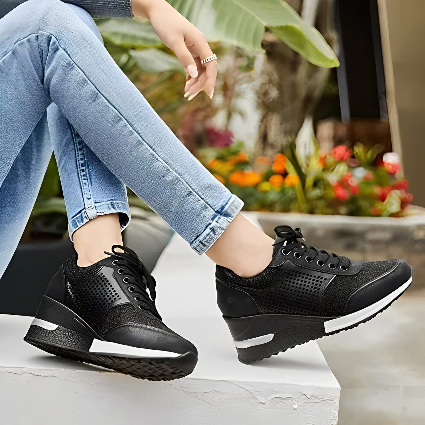 Ivyshape | Women's Wedge Sneakers for Style and Comfort