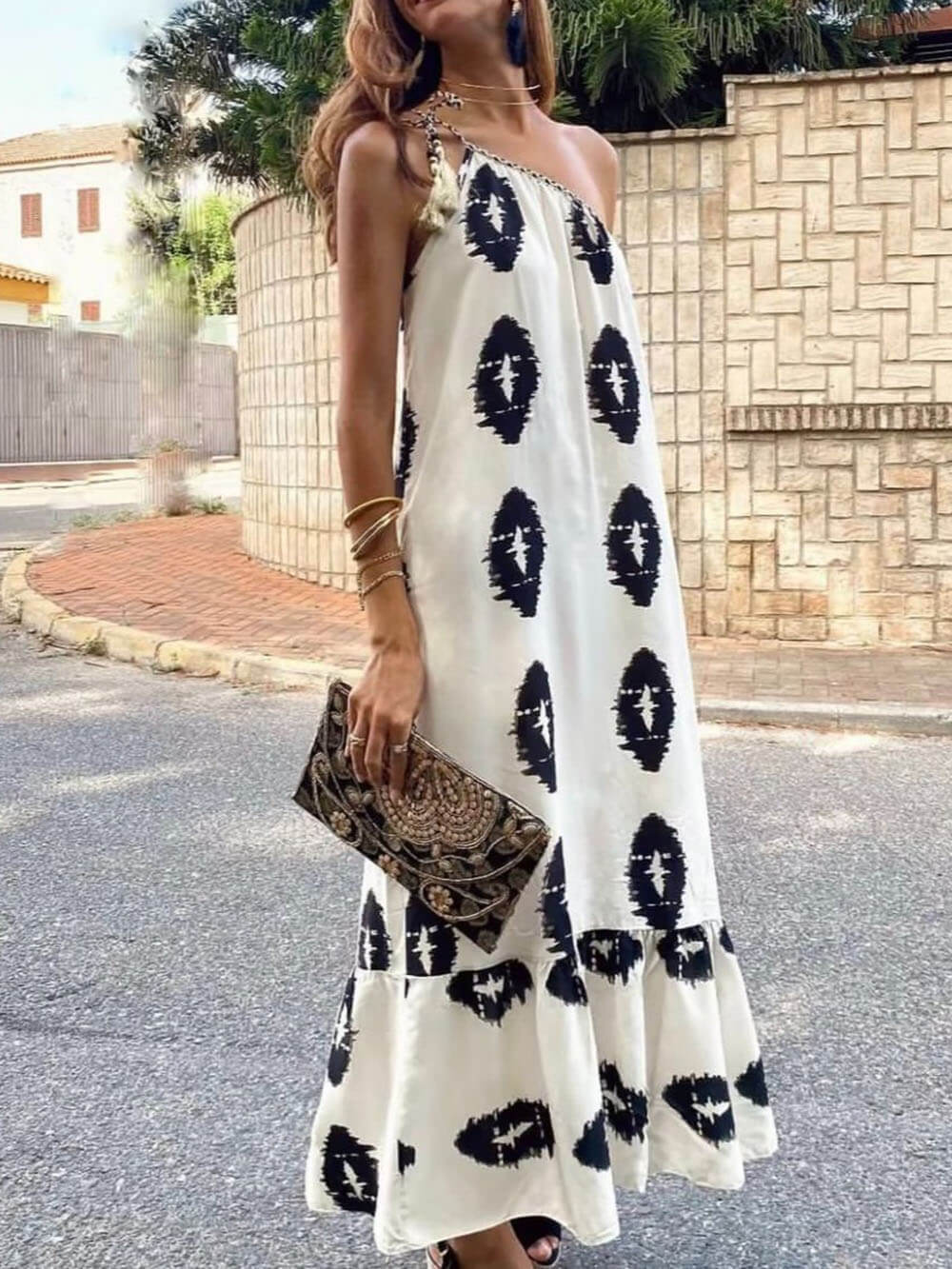 Ivyshape | Whispers One-Shoulder Maxi Dress