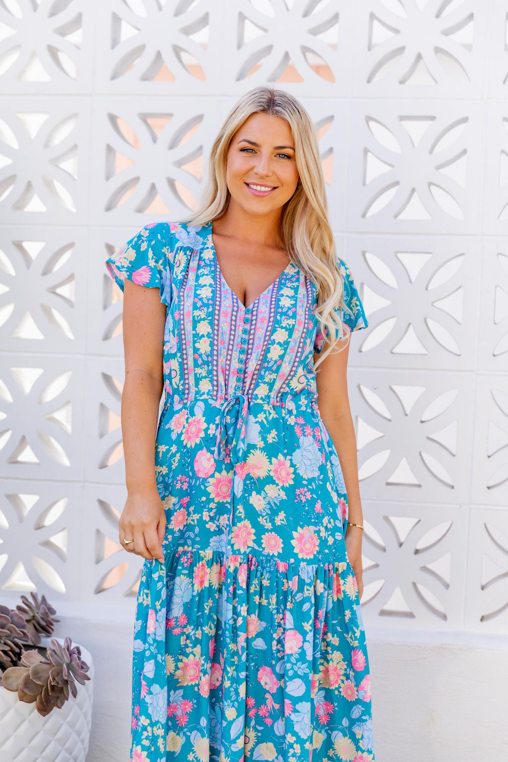 Cora Maxi Dress - Whimsical Teal