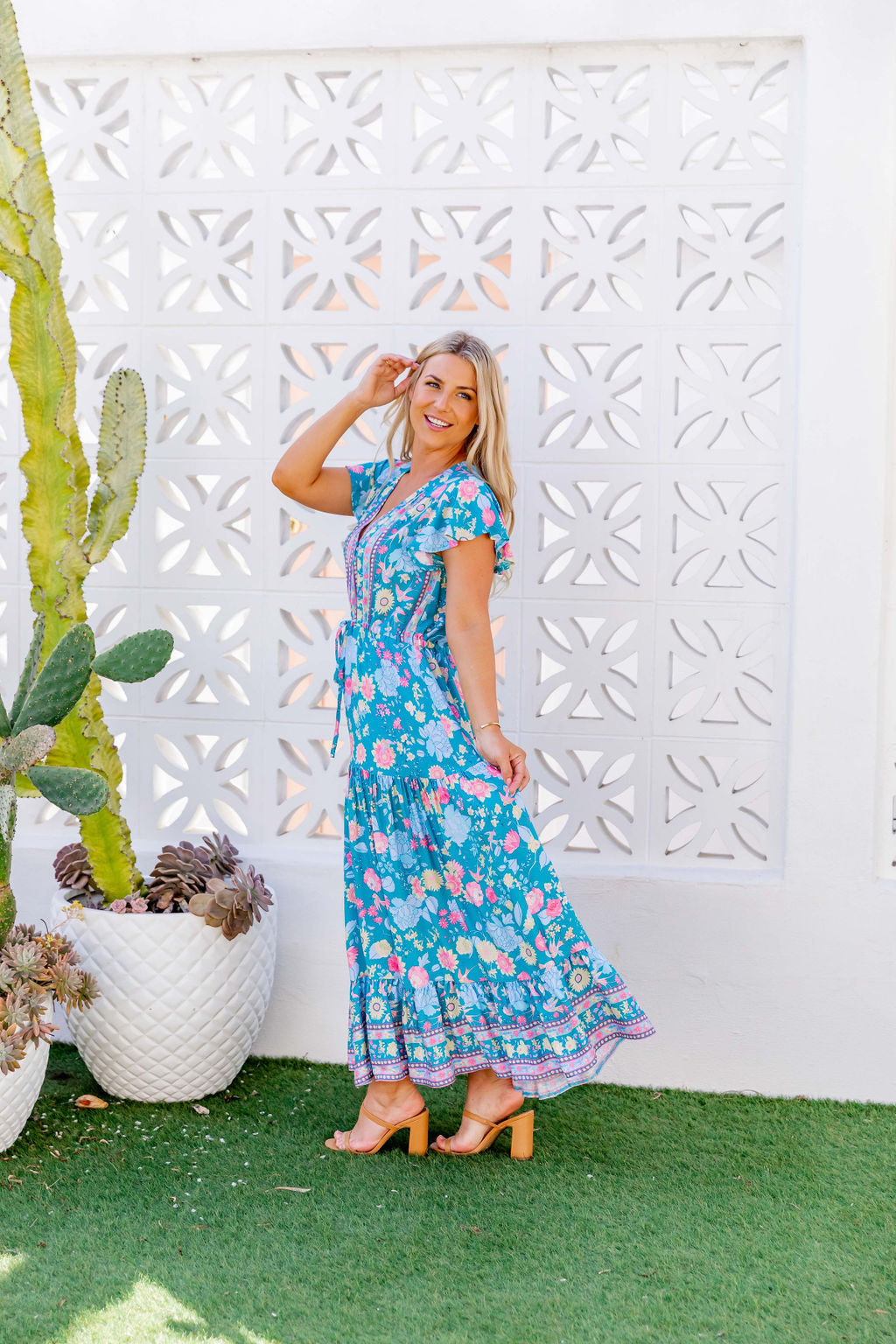 Cora Maxi Dress - Whimsical Teal