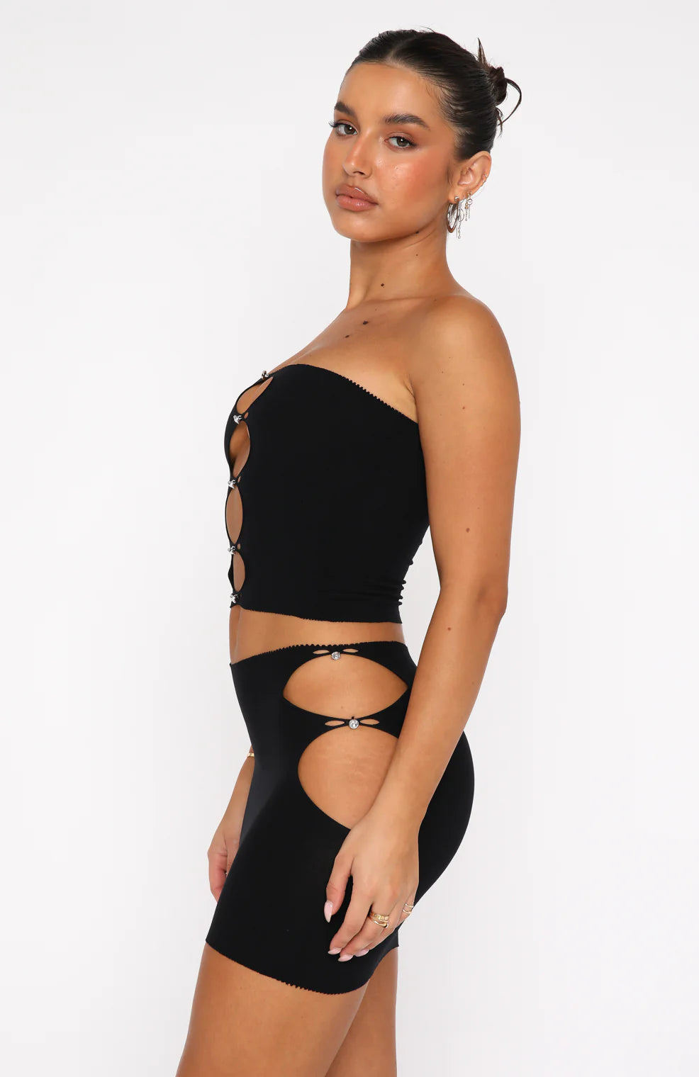 Sleek Strapless Bandeau Crop Top for Women