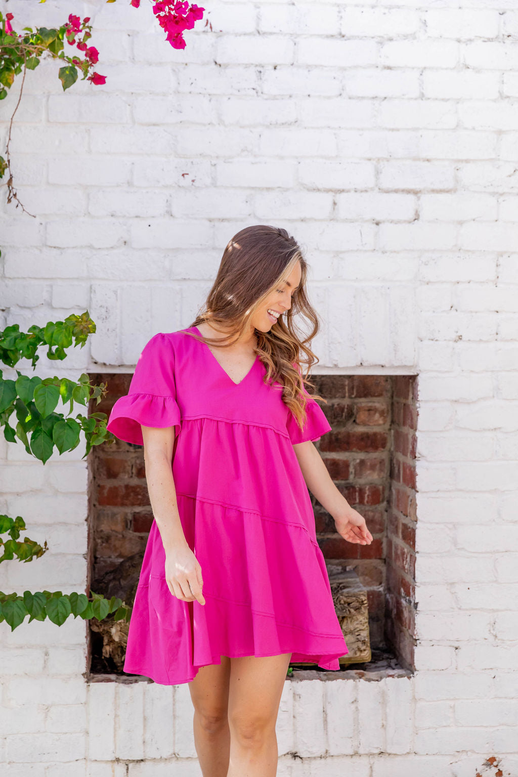 Piper Dress - Bold Magenta