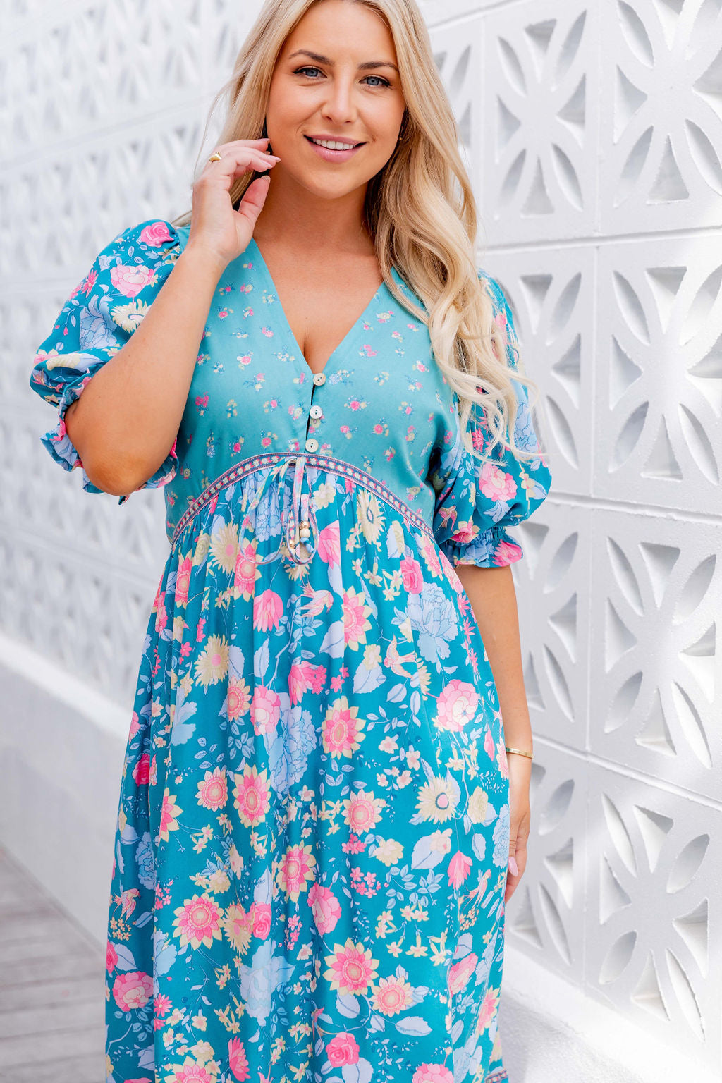 Raine Dress - Whimsical Teal