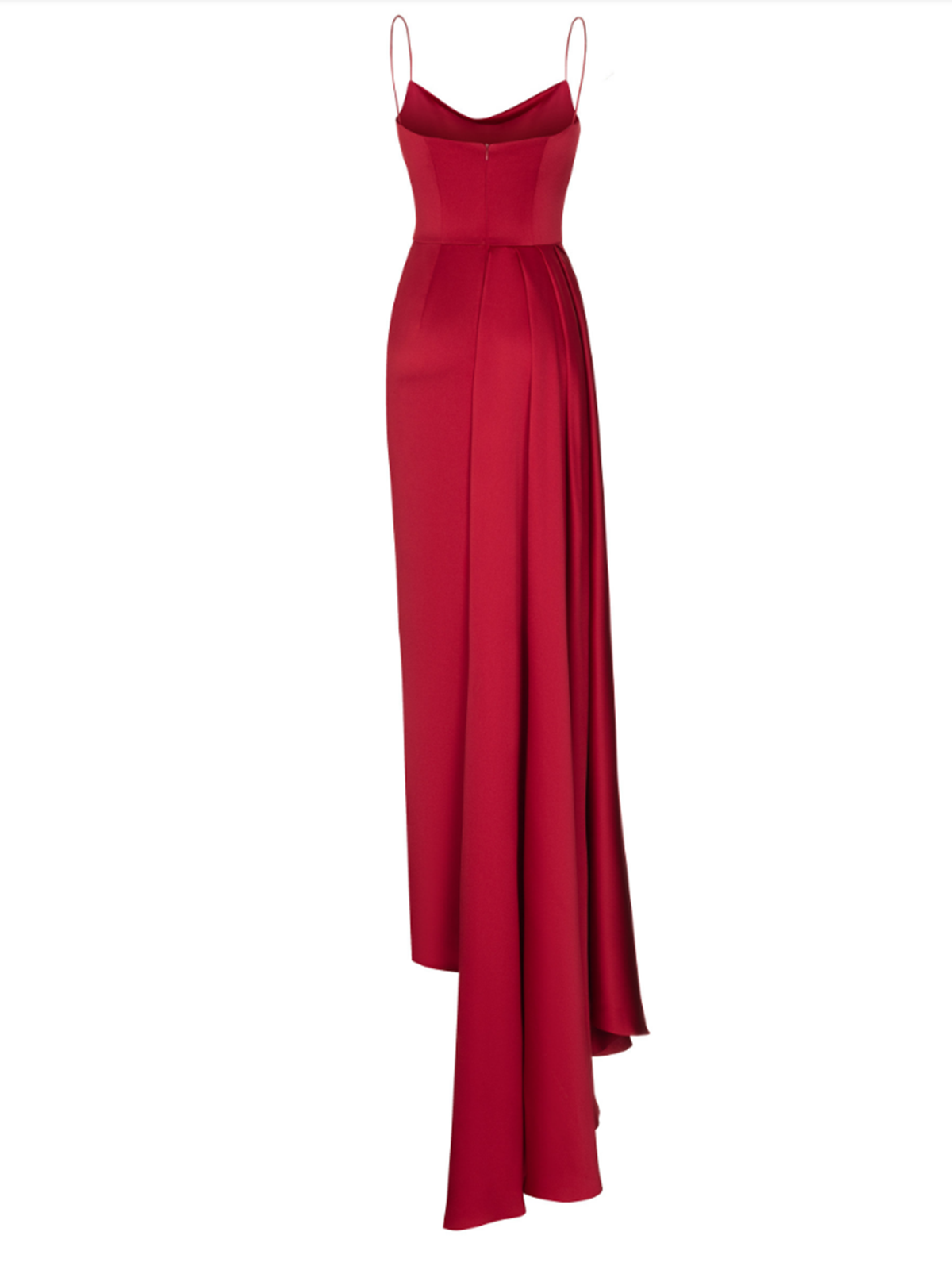 Spaghetti Strap Solid Long Slit Dress