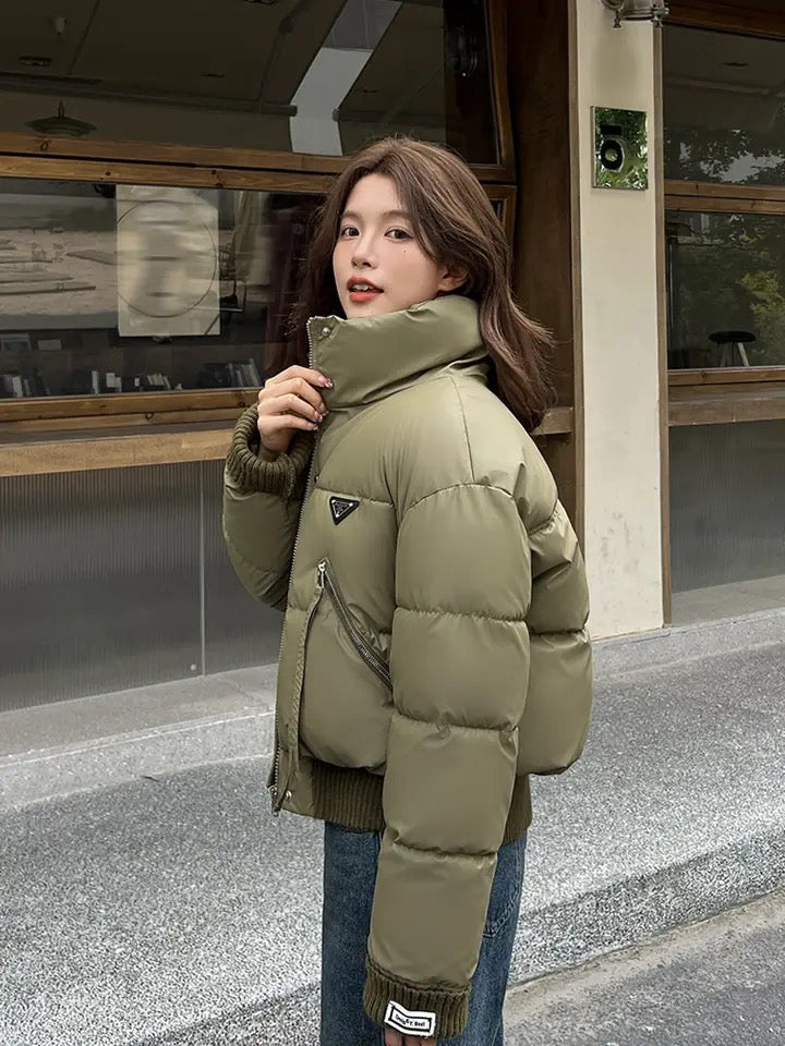 Ivyshape | Warm Parka Jacket In Army Green