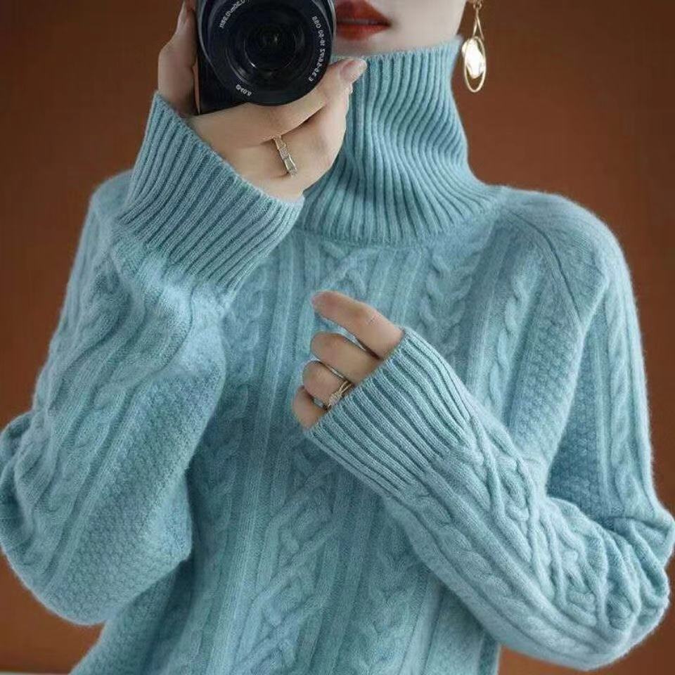 Ivyshape | Women's Warmer Knitted Sweater Turtleneck Sweater