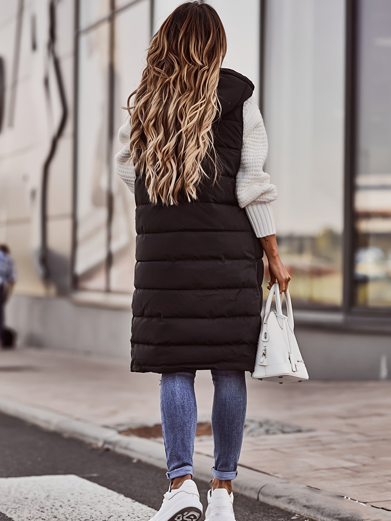 Ivyshape | Chic Long Hooded Vest