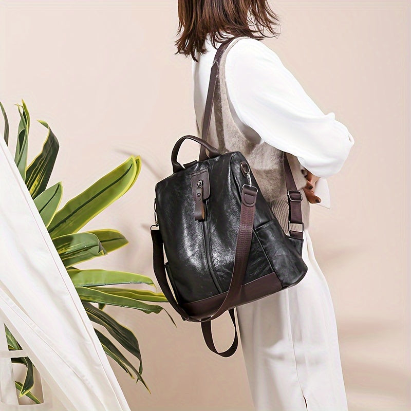 Security backpack for women, specially designed to prevent theft | Vegan Leather