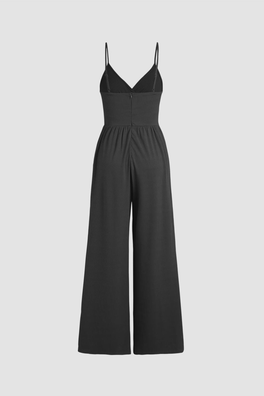 Ivyshape | Surplice Spaghetti Strap Wide Leg Jumpsuit