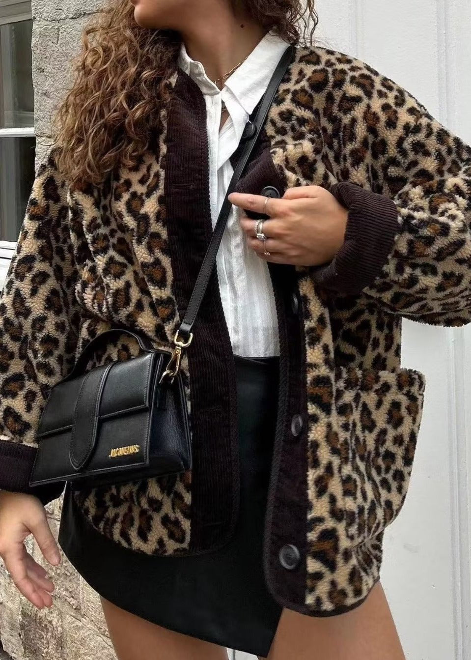 Ivyshape | Leopard Print Loose Jacket