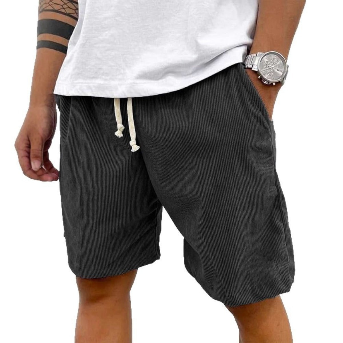 IvyShape Fashion | Men's Casual Drawstring Cord Shorts