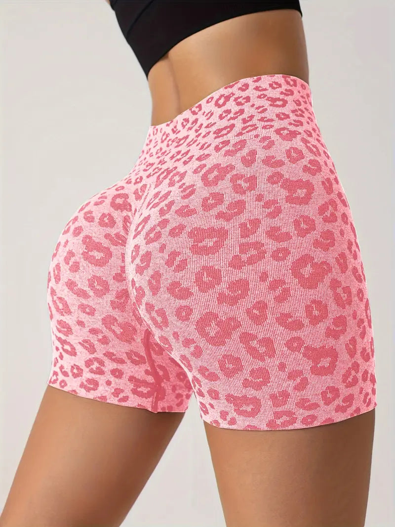 Ivyshape | Seamless Shorts with Leopard Print