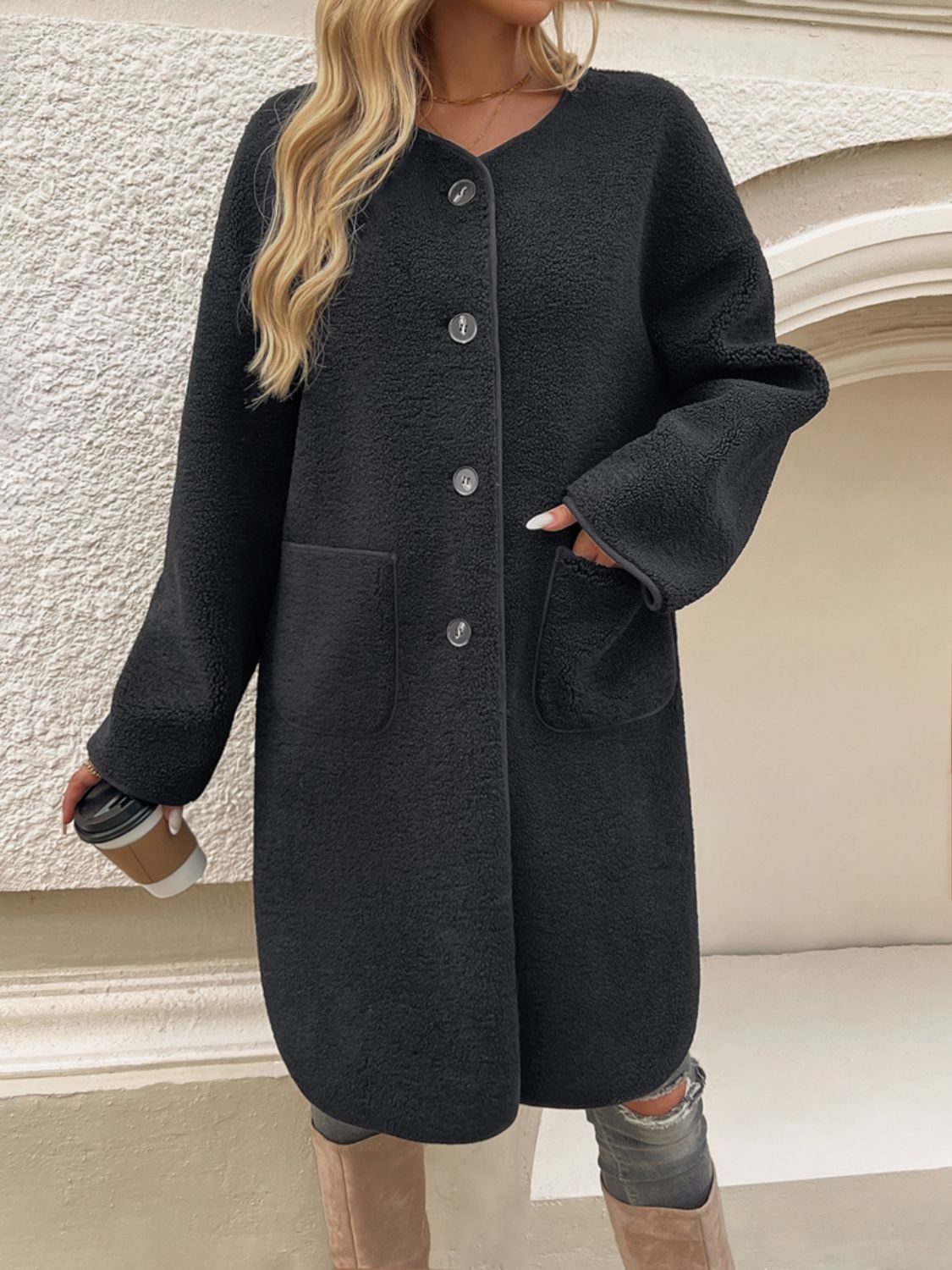 Ivyshape | Chic and Relaxed Winter Coat