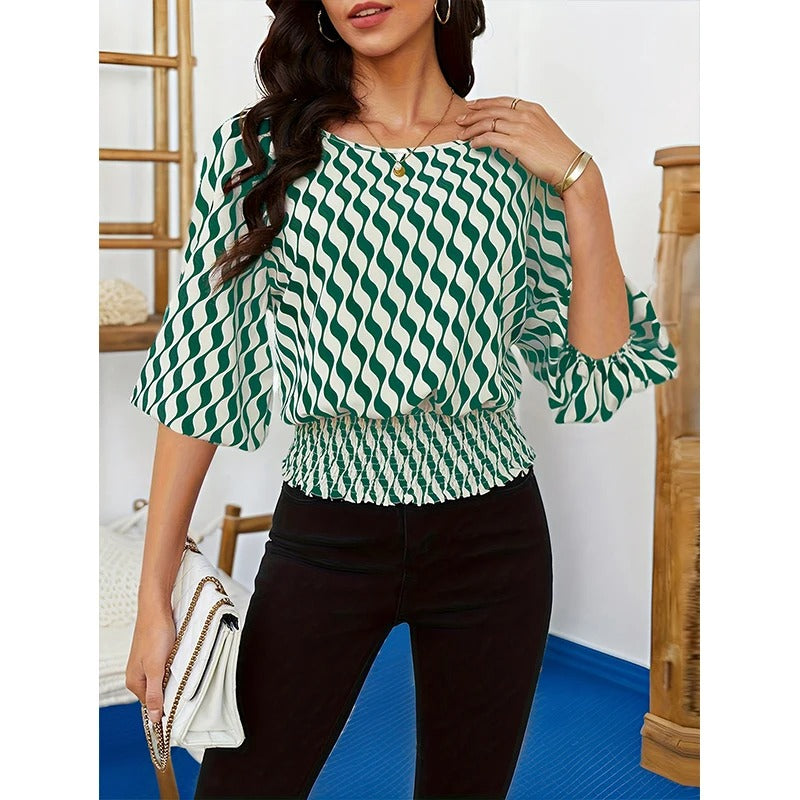 Chic Printed Blouse for Women