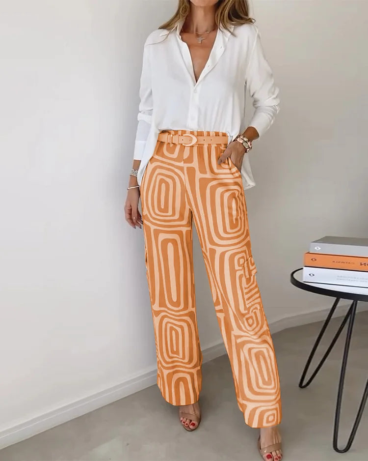 Ivyshape | Women's Stylish Pants And Top Set Two-Piece