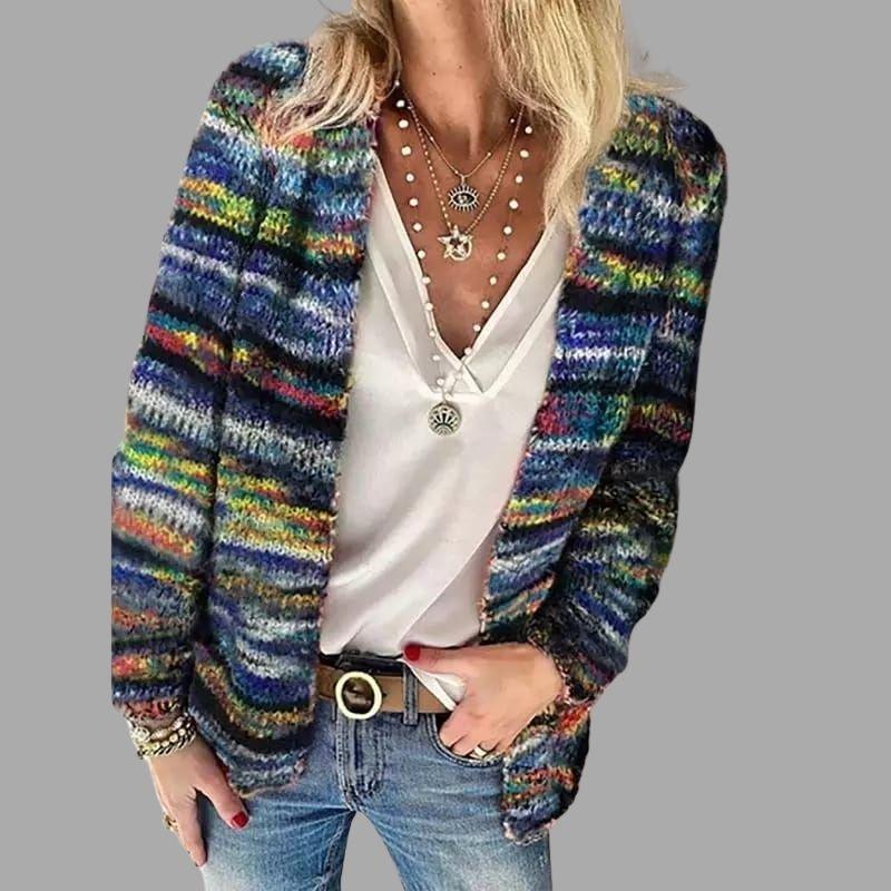 Ivyshape | Warm Multicolored Vest