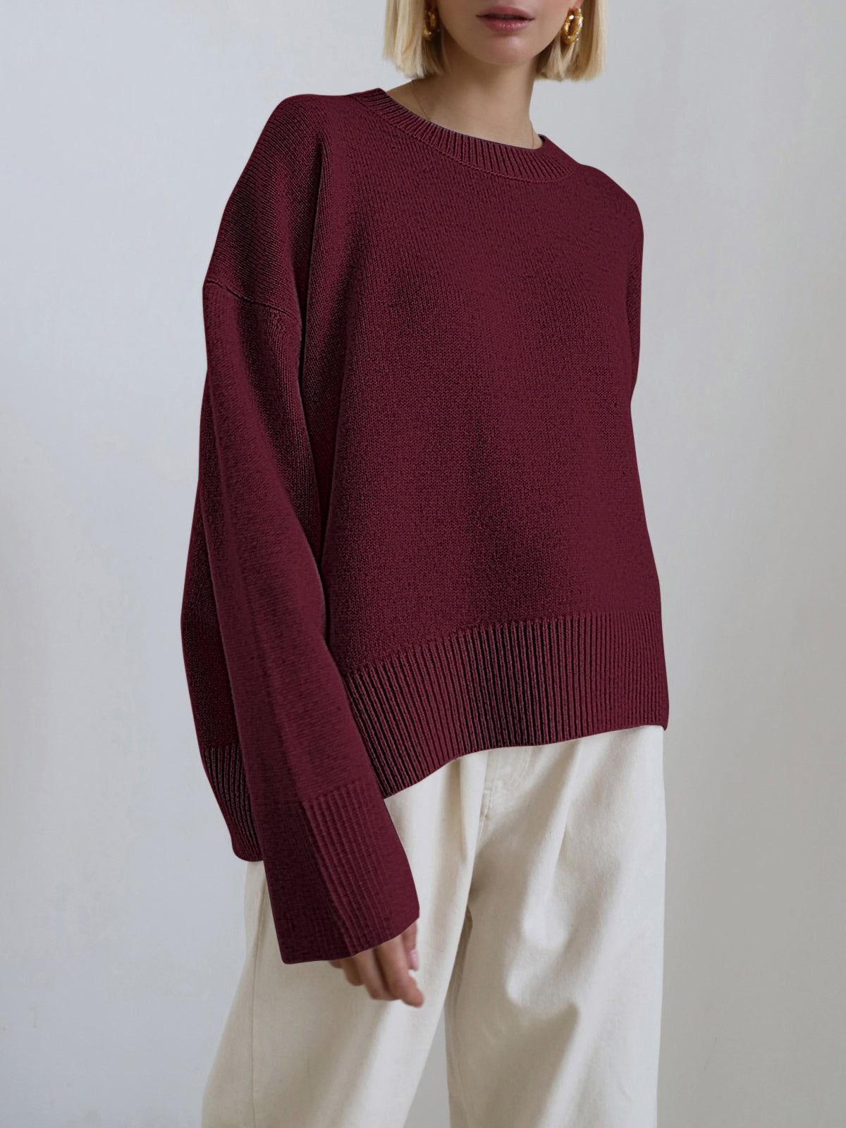 Ivyshape | Oversized Pullover Sweater