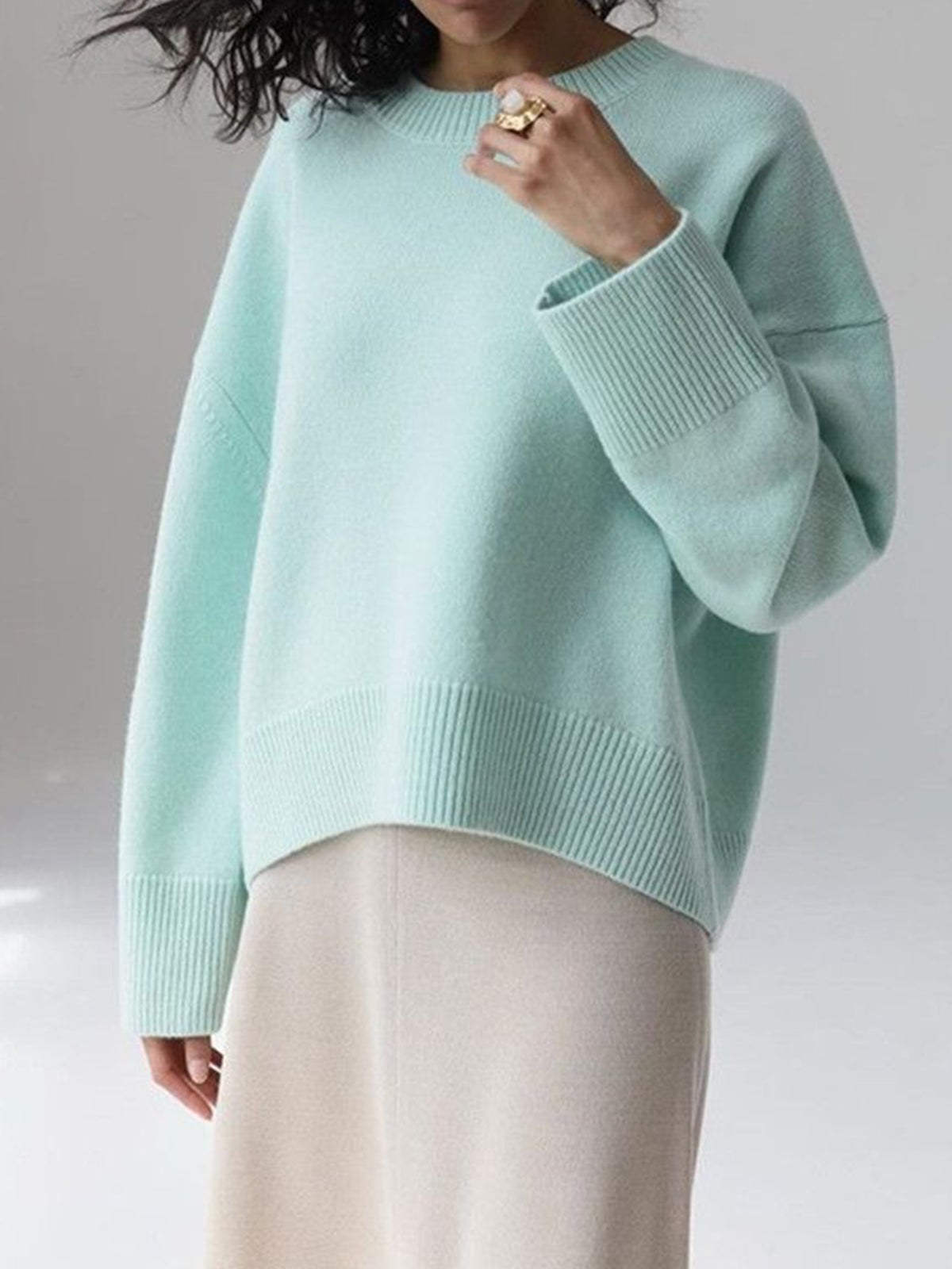 Ivyshape | Oversized Pullover Sweater