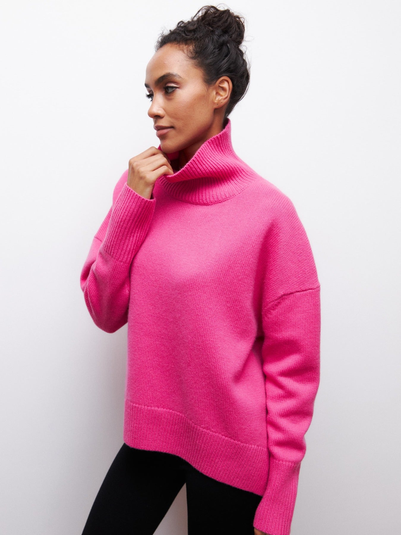 Ivyshape | Loose Turtleneck Long Sleeve Sweater