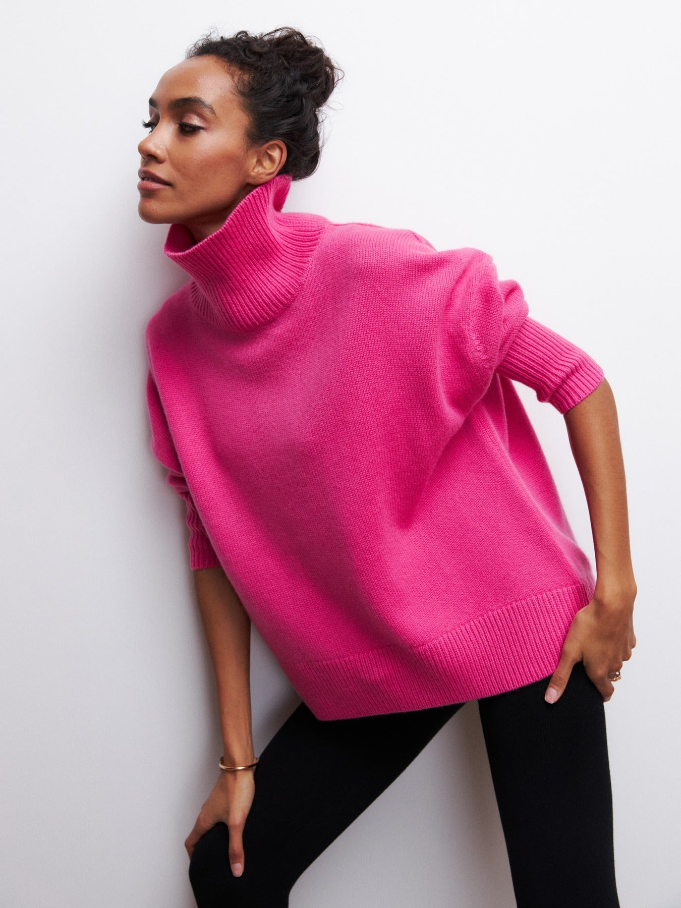 Ivyshape | Loose Turtleneck Long Sleeve Sweater