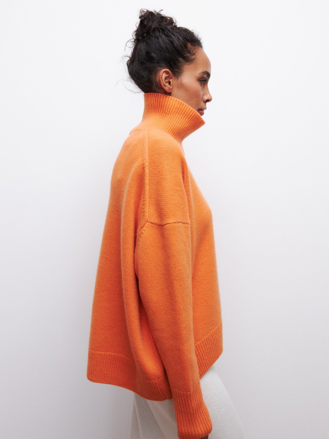 Ivyshape | Loose Turtleneck Long Sleeve Sweater