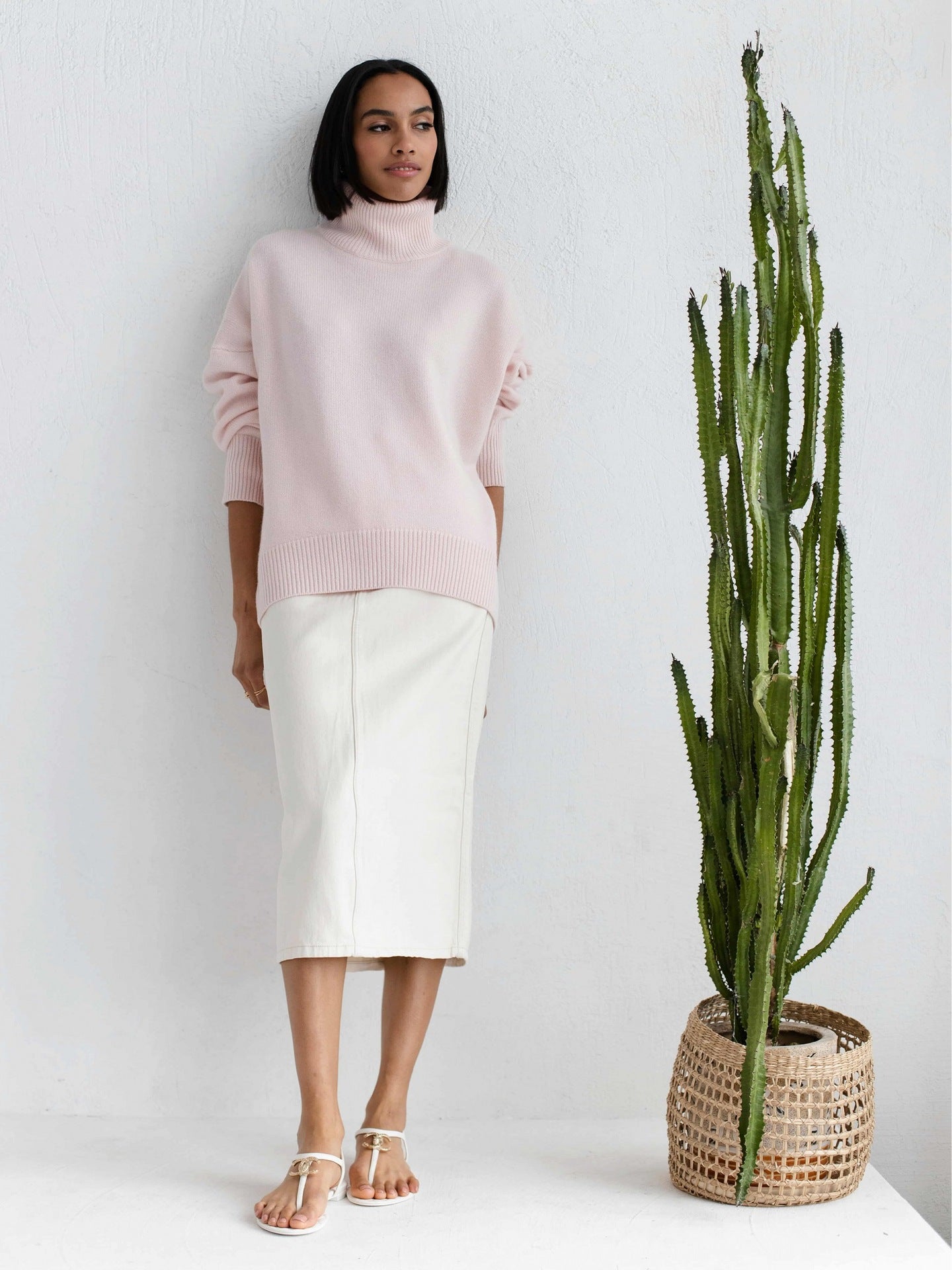 Ivyshape | Loose Turtleneck Long Sleeve Sweater