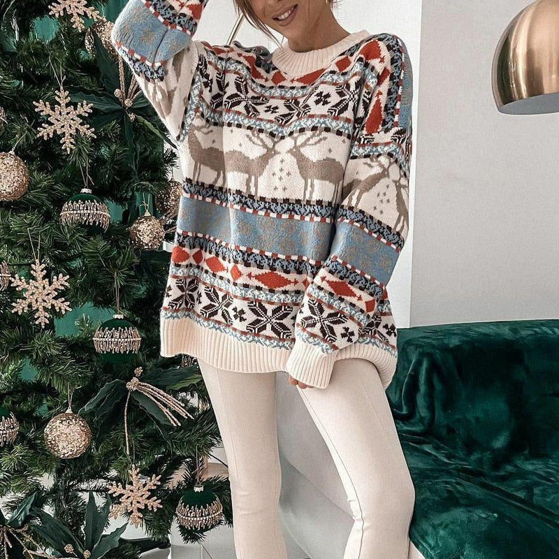 Ivyshape | Warm, Sweet Sweatshirt for Christmas