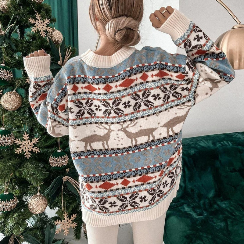 Ivyshape | Warm, Sweet Sweatshirt for Christmas