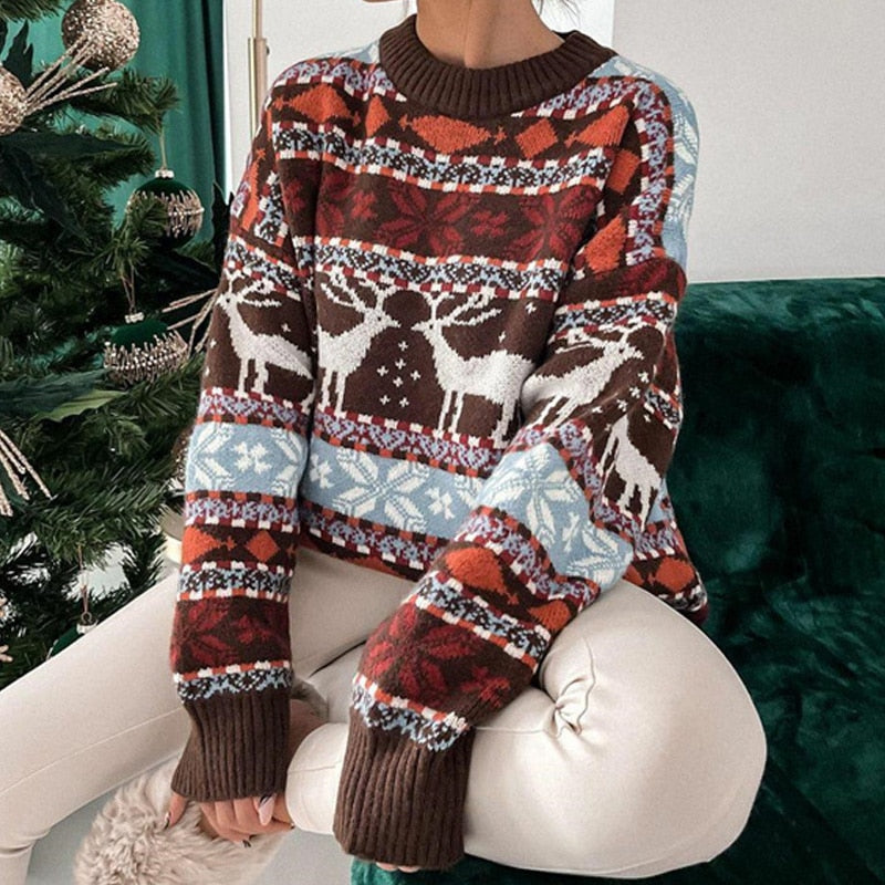 Ivyshape | Warm, Sweet Sweatshirt for Christmas