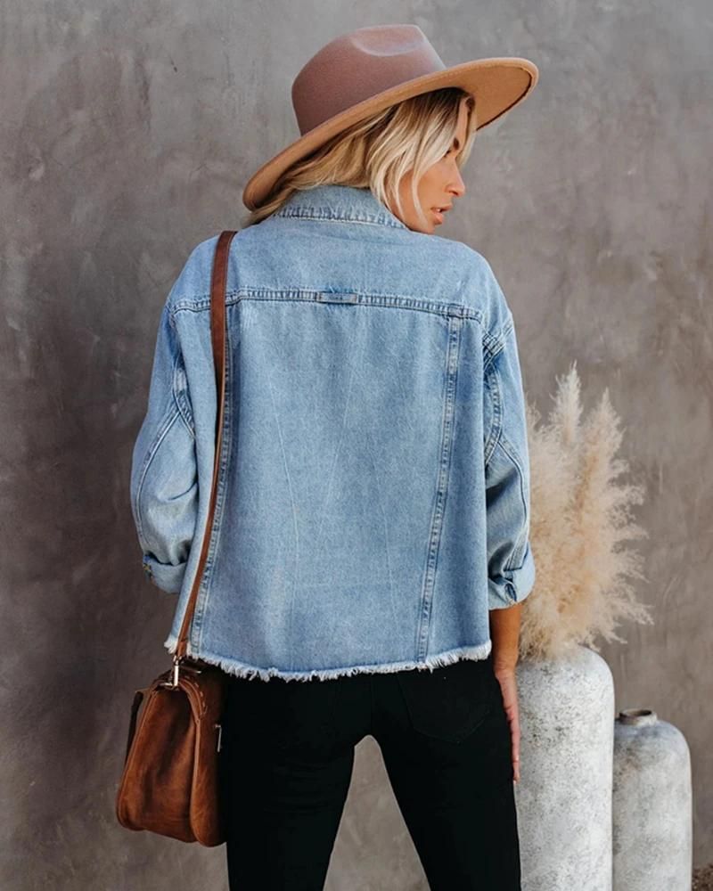 Ivyshape | Versatile Washed Denim Coat