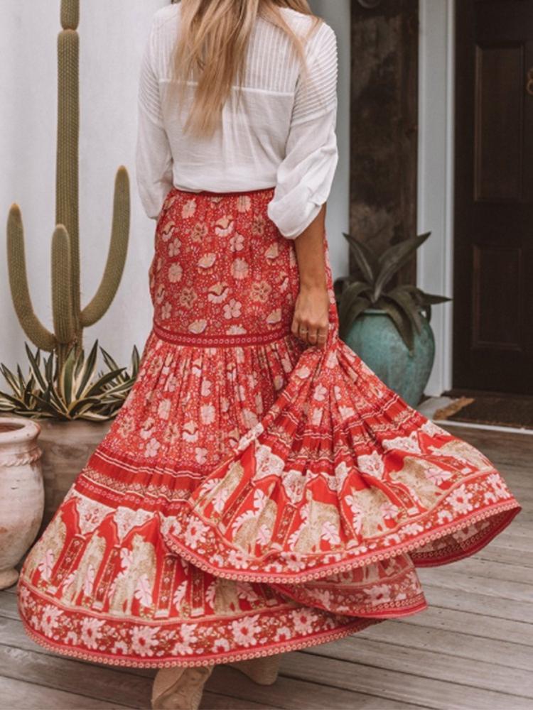 Vintage Floral Beach Holiday Skirt