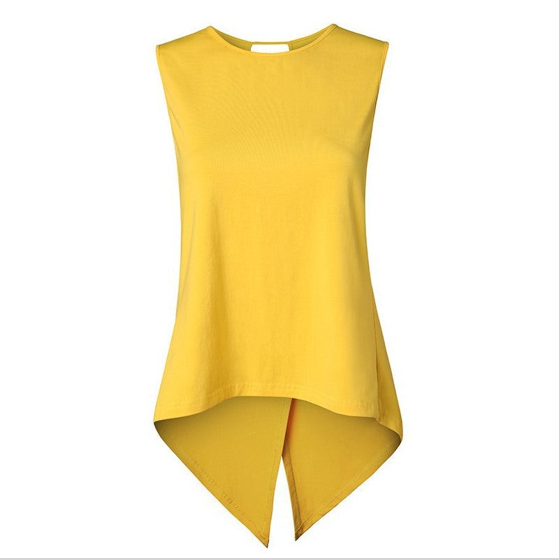 Ivyshape | Back Cross Sleeveless Top