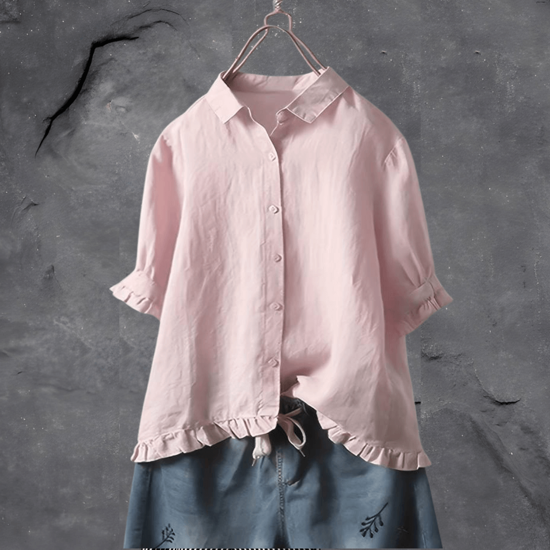 Ivyshape | Luxurious Linen Blouse