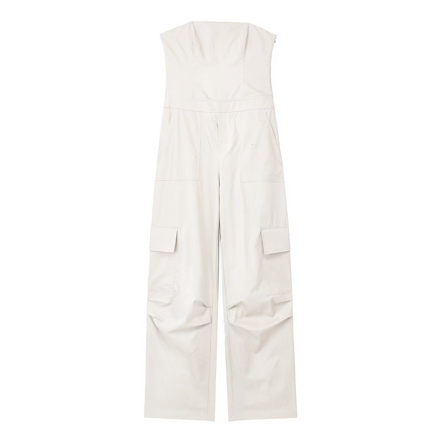 Ivyshape | Strapless Cargo Jumpsuit