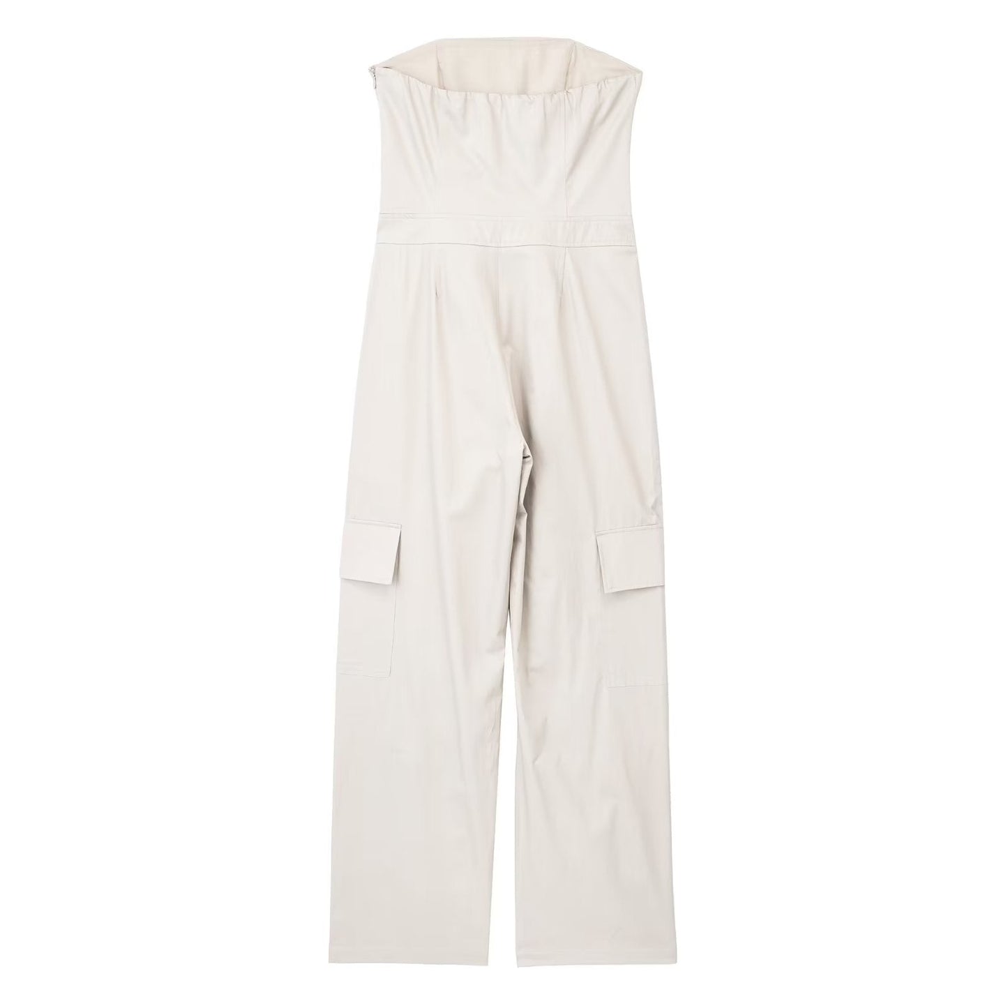 Ivyshape | Strapless Cargo Jumpsuit